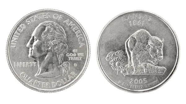 Cuarto de dólar Kansas — Foto de Stock
