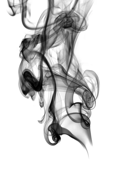 Black Abstract fume on white — Stock Photo, Image