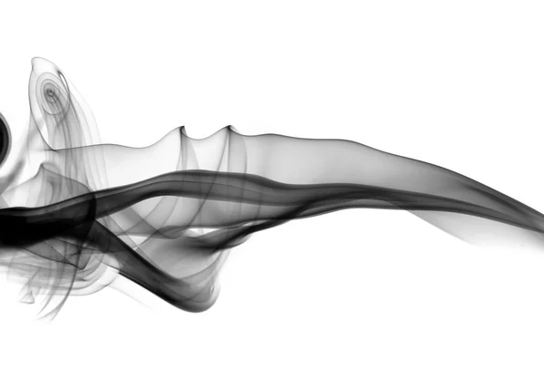 Абстрактная форма дыма на белом — стоковое фото