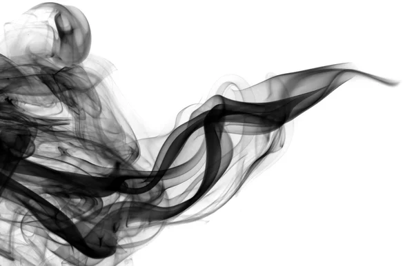 Abstrakte Rauchkurven über Weiß — Stockfoto