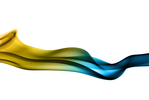 Kleurovergang gekleurde rook abstract over Wit — Stockfoto