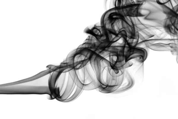 Formes magiques de fumée sur blanc — Photo