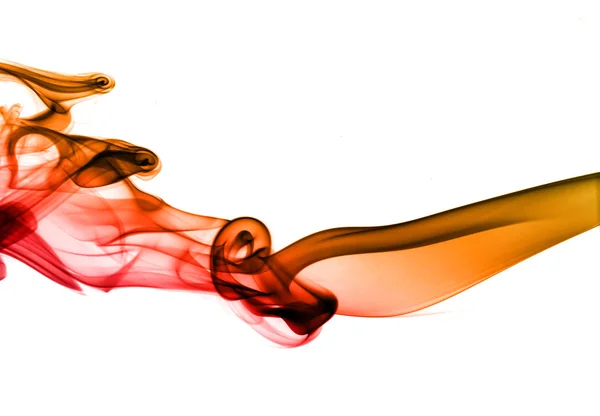 Абстрактные формы оранжевого и желтого дыма — стоковое фото