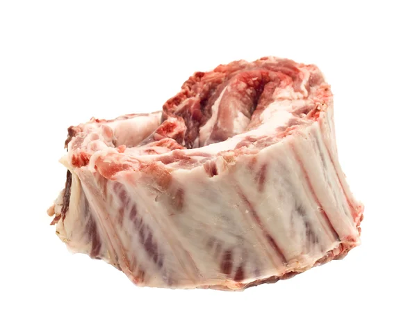 Costelas de porco com carne crua isolada — Fotografia de Stock