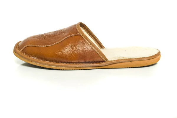 Jediné Pánské papuče v bílém — Stock fotografie