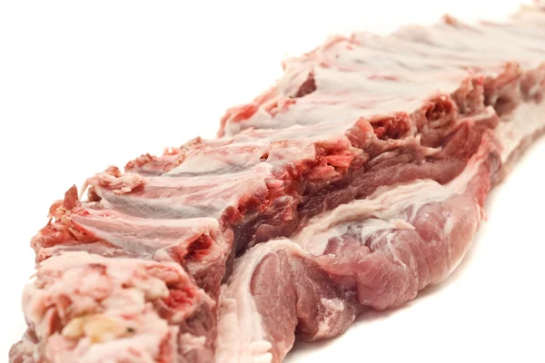 Smakelijke ongekookt varkensribbetjes — Stockfoto