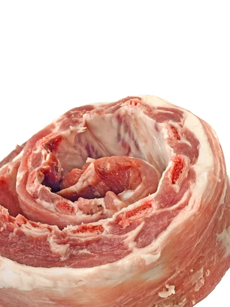 Неприготовленные свиные ребрышки и мясо изолированы — стоковое фото