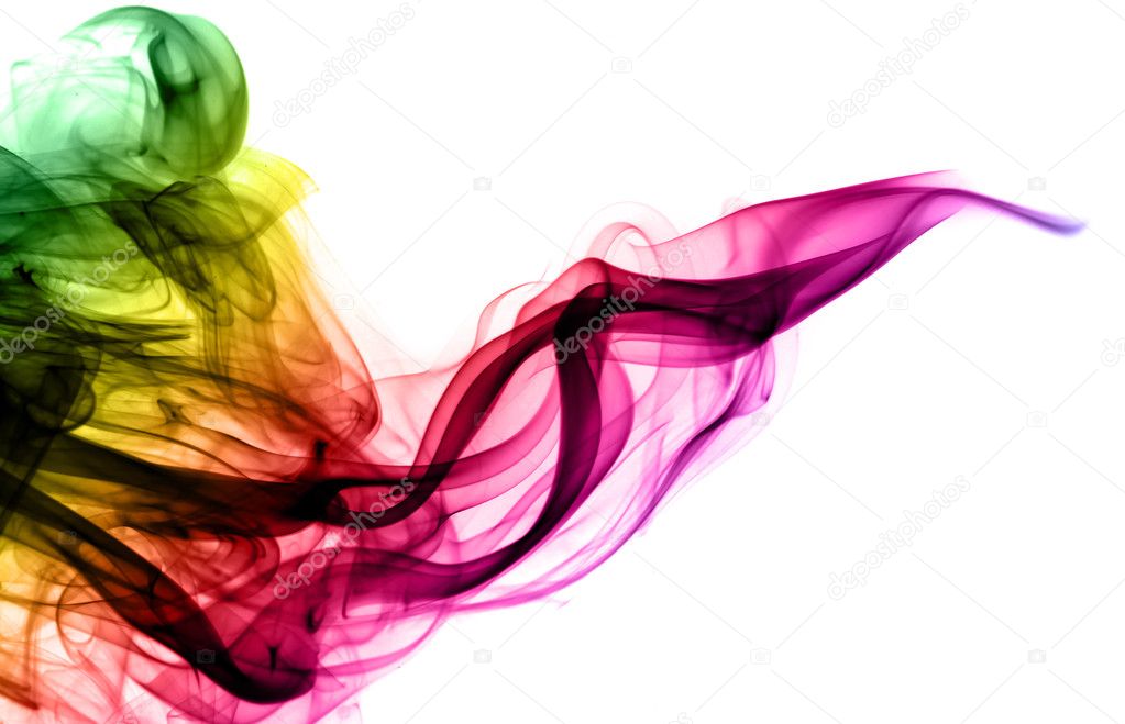 Abstract fume on the white background