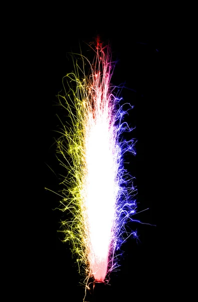 Vela de fuegos artificiales de cumpleaños de colores rápidos —  Fotos de Stock