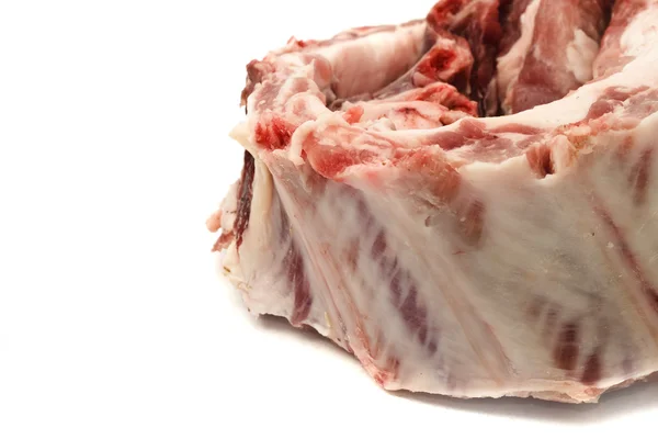 Carni crude e costole di maiale isolate — Foto Stock