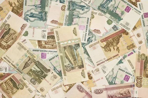 El dinero ruso - los rublos — Foto de Stock
