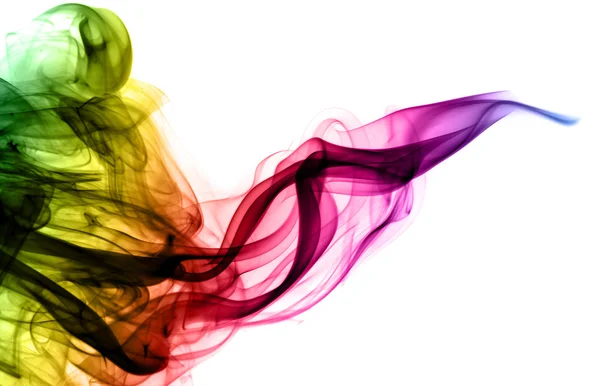 Curvas de fumaça coloridas abstratas — Fotografia de Stock