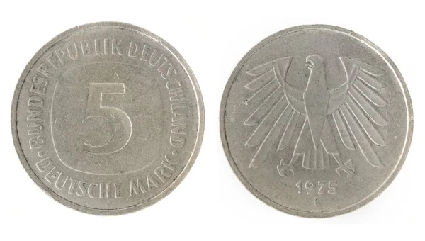 5 markerar - tyska pengar — Stockfoto