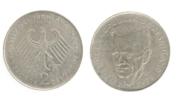 Två märken - tyska pengar — Stockfoto