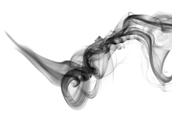 Ondas de fumaça abstratas sobre o branco — Fotografia de Stock