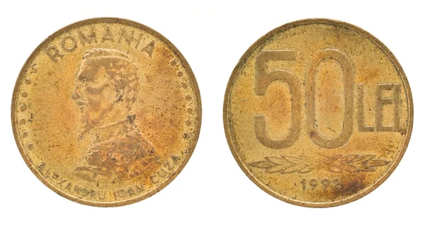 50 leu - rumunské peníze — Stock fotografie