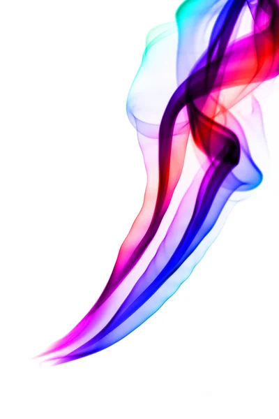Colored puff of smoke curves — Stock Photo, Image