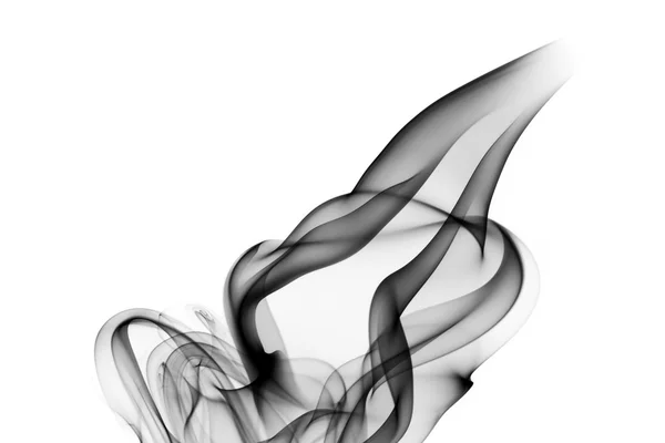 Curve astratte dei fumi sul bianco — Foto Stock