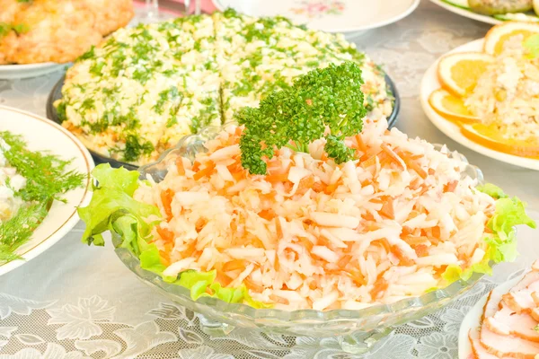 Salada de repolho e cenoura — Fotografia de Stock