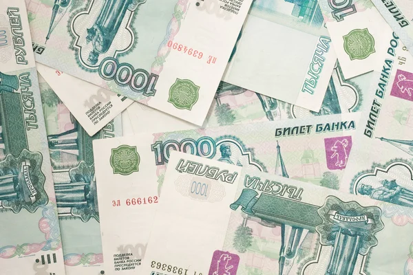 Валюты мира - российский рубль — стоковое фото