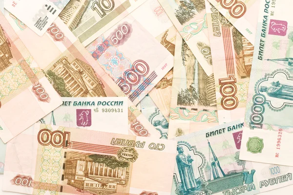 Geld achtergrond - Russische roebel — Stockfoto