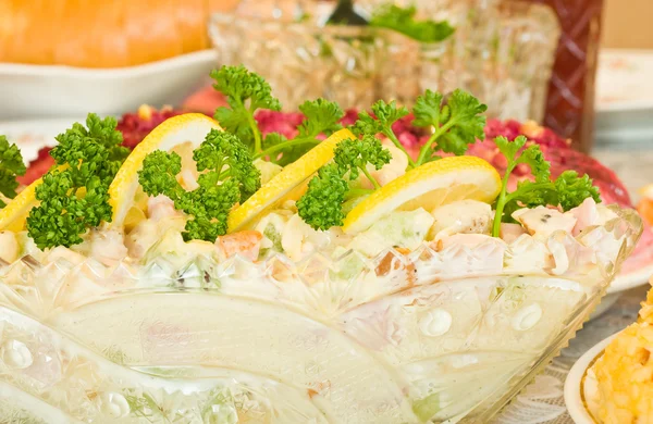 Salad with lemon and parsley — Stock Photo, Image