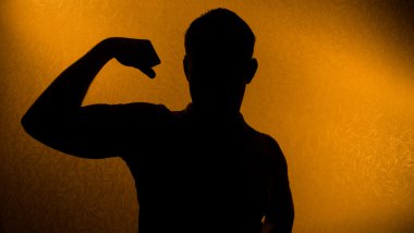 Strength and health - silhouette of man clipart