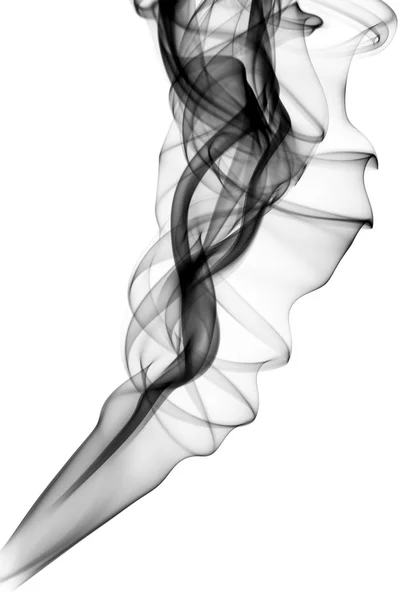 在白色的烟雾抽象曲线 — 图库照片