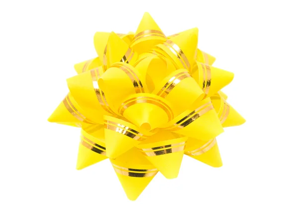 Birthday - yellow holiday ribbon — Stock Photo, Image