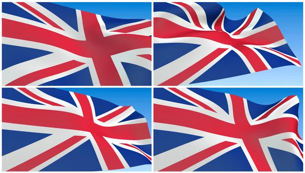 Flying Great Britain Flag — Stock Photo, Image