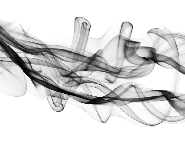黑色抽象油烟形状 — 图库照片