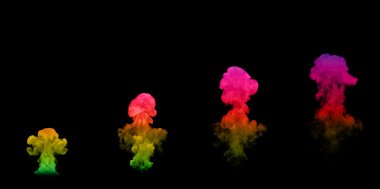 Gradient colored puff of smoke clipart