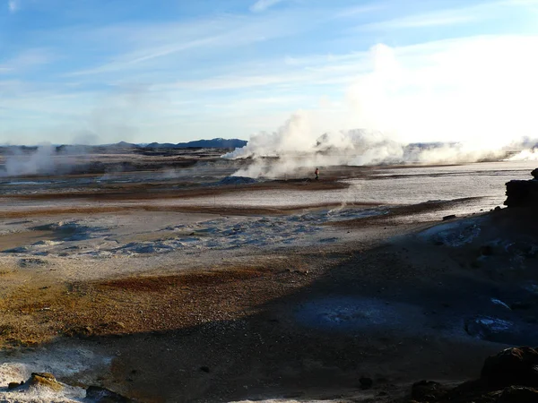 冰岛火山区，hverir. — 图库照片
