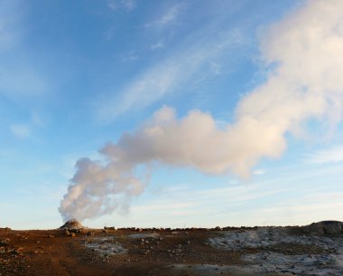 Steam vent at Hverir, Iceland. clipart