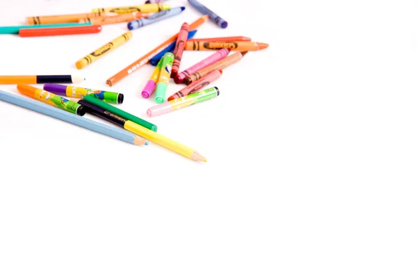 Keçeli Kalemler ve kurşun kalemler — Stok fotoğraf