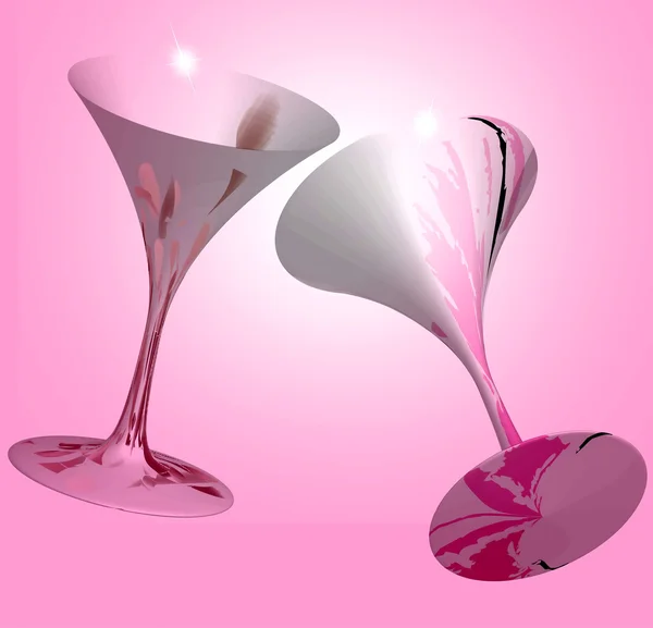 Twee glazen van martini — Stockfoto