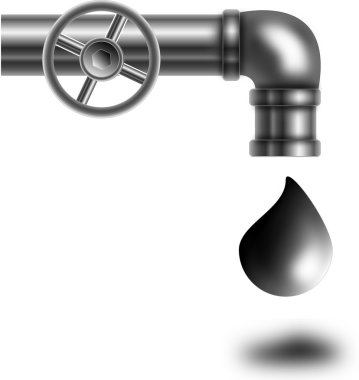 Pipe with oil clipart