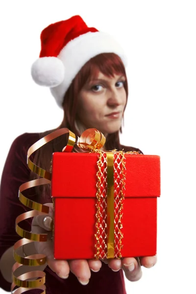 The girl submits a gift — Stock Photo, Image