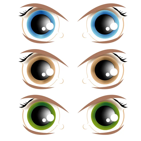Olhos animados — Fotografia de Stock