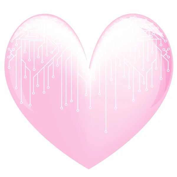 Electronic heart — Stock Photo, Image