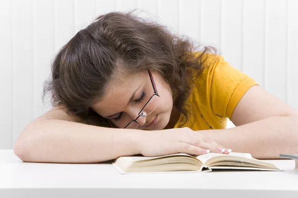 O estudante cansado — Fotografia de Stock