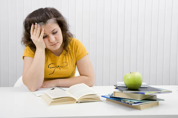 The tired student — Stock Photo, Image