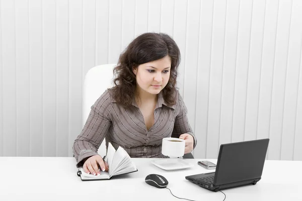 The young business woman at office — Stock Photo, Image