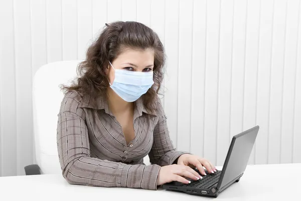 The woman in medical mask Stock Photo