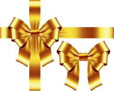 Ribbon with bow illustration clipart