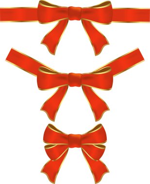 Ribbon with bow illustration clipart