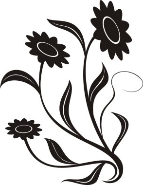 Floral design elements illustration clipart