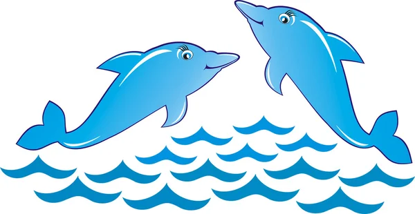 Дельфін Векторні ілюстрації — стоковий вектор