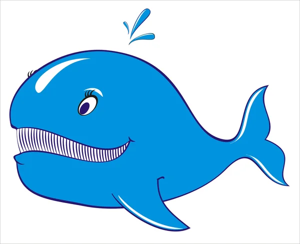 蓝色鲸鱼矢量 — 图库矢量图片