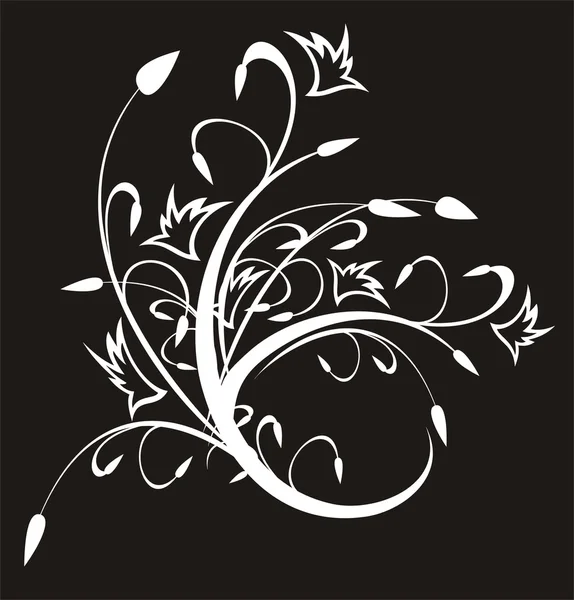 Illustration des éléments de design floral — Image vectorielle
